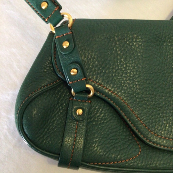 Cole Haan green leather bag. - Picture 2 of 4